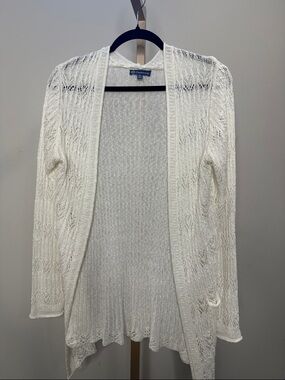 Democracy Ivory Open-Front Knit Cardigan